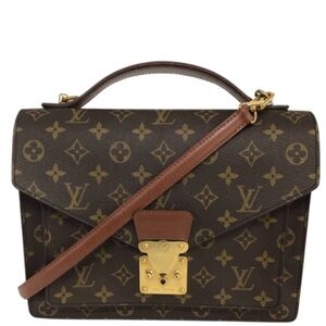 Louis Vuitton Monogram Canvas Brown and Gold Crossbody Bag